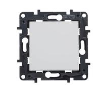 LEGRAND Pulsador componible 6A para instalación empotrada, Gama Niloé Step, Color Blanco, 398232