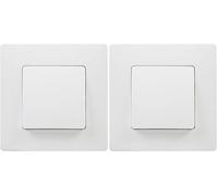 LEGRAND Pulsador de Pared 6A, Gama Niloé Monobloc, Mecanismo Completo con Marco, Blanco, 396428 (Paquete de 2)