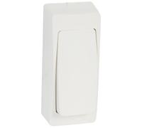 LEGRAND Pulsador Estrecho 6A, Gama OTEO, Mecanismo de superficie, Blanco, 086085E