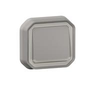 Legrand - Pulsador luminoso 10A - Plexo - Estanco IP55 - Control de iluminación completo listo para instalar - Montaje empotrar - Gris - 069832LE
