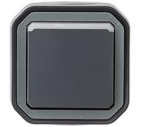 Legrand - Pulsador luminoso impermeable Plexo 10A viene completo con luz indicadora para montaje en antracita