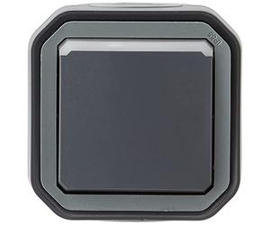 Legrand - Pulsador luminoso impermeable Plexo 10A viene completo con luz indicadora para montaje en antracita