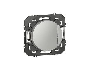 Legrand - Pulsador simple con indicador luminoso 6A para marcar Dooxie - Aluminio