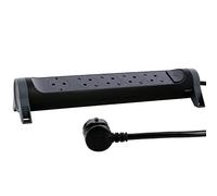 Legrand 694532, Regleta de enchufes con protección de sobretensiones, con Interruptor, Enchufe múltiple con 5 Tomas de Corriente, Cable de 1,5 MTS, Color Negro