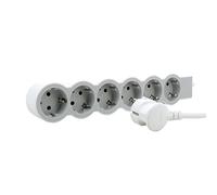 LEGRAND Regleta de enchufes, Enchufe múltiple con 6 Tomas de Corriente, Cable 5m, Color Negro/Gris Oscuro 694572