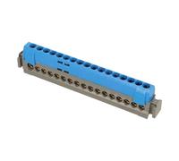 Legrand reparticion standard - Bornas neutro 1 entrada /16 salidas azul