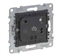 LEGRAND, SEANO 765051 Termostato Electrónico de Espacio Inserto Contacto Intercambiante Corriente de conmutación 8 A cos phi = 1, 2 A cos phi = 0,6 Terminales de Tornillo