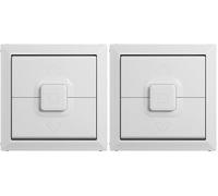 LEGRAND, SEANO 765129 - Interruptor de persiana y pulsador con 3 botones de control de interruptor y placa basculante, color blanco (Paquete de 2)