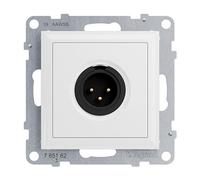 LEGRAND, SEANO 765162 - Caja XLR macho de 3 pines, inserto con tapa, terminales de tornillo: 0,5 mm², color blanco