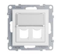 LEGRAND, Seano 765164 Systimax - Adaptador para 2 módulos de cajas de datos de Systimax, color blanco