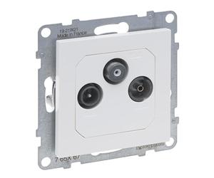 LEGRAND, SEANO 765167 - Caja individual para TV-R-SAT, cableado en estrella, HD-TV, atenuación de conexión: 1,5 dB, color blanco
