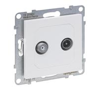 LEGRAND, SEANO 765170 - Enchufe individual para TV (2 cables, cable de estrella, HDTV, atenuación de conexión: 1,5 dB, color blanco ultrablanco)