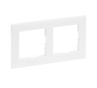 Legrand, Seano 765172 - Marco de 2 vías, termoplástico, sin halógenos, dimensiones: 87 x 158 mm, color blanco