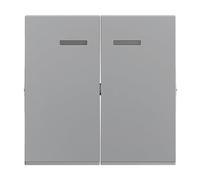 LEGRAND, SEANO 765209 - Interruptor de serie para interruptor de serie iluminado, doble cambio y doble pulsador, cubierta de interruptor, placa basculante, color: aluminio lacado, 765209