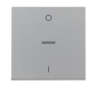 Legrand, SEANO 765210 - Interruptor de 2 pines con ventana de iluminación, incluye símbolo O/I (apagado/encendido), cubierta de interruptor, placa basculante, color: aluminio lacado, 765210