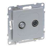 LEGRAND, SEANO 765270 - Enchufe individual para TV (2 cables, cable de estrella, HDTV, pérdida de conexión: 1,5 dB, color: aluminio lacado)