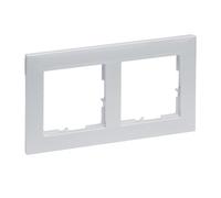 LEGRAND, Seano 765272 - Marco de 2 vías, termoplástico, sin halógenos, dimensiones: 87 x 158 mm, color: aluminio lacado, 765272