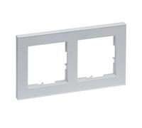 LEGRAND, Seano+ 765282 - Marco de 2 vías, termoplástico sin halógenos, producción y embalaje sostenibles, color: aluminio lacado, 765282