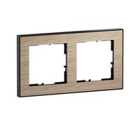 LEGRAND, Seano+ 765292 - Marco de 2 vías con superficie de material real, termoplástico sin halógenos, producción y embalaje sostenibles, color roble natural
