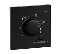 LEGRAND, SEANO 765336 - Tapa para interruptor de tiempo 2 - 120 minutos, calidad del material: termoplástico, libre de halógenos, IP20, IK04, color negro lacado