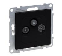 LEGRAND, SEANO 765369 - Caja de salida para TV-R-SAT, HD-TV, atenuación de conexión: 10 dB, color negro lacado