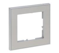 LEGRAND, Seano+ 765391 - Marco de 1 compartimento con superficie de material real, termoplástico sin halógenos, producción y embalaje sostenibles, color: acero cepillado, 765391