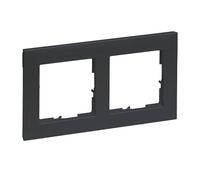 LEGRAND, Seano 765472 - Marco de 2 vías, termoplástico, sin halógenos, dimensiones: 87 x 158 mm, color antracita lacado