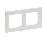 LEGRAND, Seano 765572 - Marco de 2 vías, termoplástico, sin halógenos, dimensiones: 87 x 158 mm, color nacarado