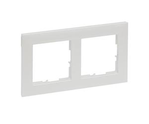 LEGRAND, Seano 765572 - Marco de 2 vías, termoplástico, sin halógenos, dimensiones: 87 x 158 mm, color nacarado