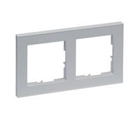 LEGRAND, Seano+ 765682 - Marco de 2 vías, termoplástico sin halógenos, producción y embalaje sostenibles, color titanio lacado