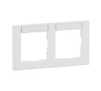LEGRAND, Seano+ 765892 - Marco horizontal de 2 vías con campo de rotulación, termoplástico sin halógenos, producción y embalaje sostenibles, color blanco
