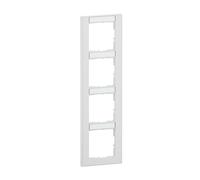 LEGRAND, Seano+ 765994 - Marco vertical de 4 vías con campo de rotulación, termoplástico sin halógenos, producción y embalaje sostenibles, color blanco