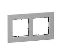 LEGRAND, Seano Natura 766122 - Marco de 2 compartimentos de material auténtico, producción y embalaje sostenibles, diseño de aluminio anodizado,