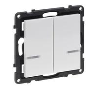 LEGRAND, Seano with Netatmo 765634 - Transmisor de pared (2 velocidades, 2 levas de conmutación, estado de batería LED, batería de 3 V (8 años de vida útil), fijación a cualquier superficie, Smart