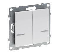 LEGRAND, Seano with Netatmo 765642 - Interruptor de 2 vías con conductor N, 2 canales de conmutación (250 W cada uno), tornillos o garras de expansión, aplicación Home + Control, Smart Home, color