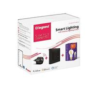 LEGRAND Starter Pack Valena Next con Netatmo: 1 Gateway enchufable + 1 Comandos Inalámbricos de iluminación + 1 Bombilla Inteligente E27 Vintage/Negro, 199212