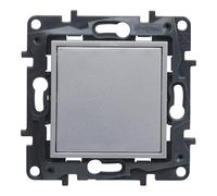 LEGRAND Tapa ciega para instalación empotrada, Gama Niloé Step, Color Aluminio, 398307