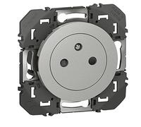 Legrand - Toma de corriente única 2P+T 16A para componer Dooxie - Aluminio