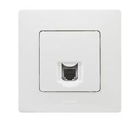 LEGRAND Toma para teléfono RJ11, Gama Niloé Monobloc, Mecanismo Completo con Marco, Blanco, 396442