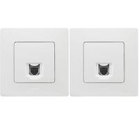 LEGRAND Toma para teléfono RJ11, Gama Niloé Monobloc, Mecanismo Completo con Marco, Blanco, 396442 (Paquete de 2)