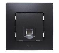 LEGRAND Toma para teléfono RJ11, Gama Niloé Monobloc, Mecanismo Completo con Marco, Negro, 396493