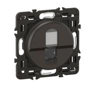 LEGRAND - Toma RJ45 Cat. 6 FTP - Toma de pared multimedia, para transmisiones Gigabit Ethernet de alta velocidad, para completar una placa, color negro
