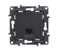 LEGRAND Toma RJ45 CAT6 UTP componible para instalación empotrada, Gama Niloé Step, Color Antracita, 398258