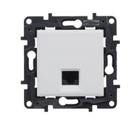 LEGRAND Toma RJ45 CAT6 UTP componible para instalación empotrada, Gama Niloé Step, Color Blanco, 398256