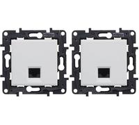 LEGRAND Toma RJ45 CAT6 UTP componible para instalación empotrada, Gama Niloé Step, Color Blanco, 398256 (Paquete de 2)