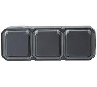 Legrand - Triple toma de corriente con tierra impermeable precableada con persiana Plexo 16A 250V viene completo montaje visible horizontal antracita