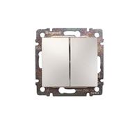 Legrand - 770105 doble interruptor 10ax/250v aluminio valena Ref. 6561050035