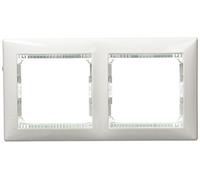Legrand Valena 774462 - Vl-Placa 2Ele Hor Blan/Cristal
