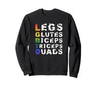 Legs Glutes Biceps Triceps Quads Gimnasio Gym Sudadera