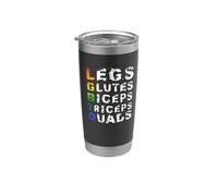Legs Glutes Biceps Triceps Quads Gimnasio Gym Vaso térmico de acero inoxidable de doble pared